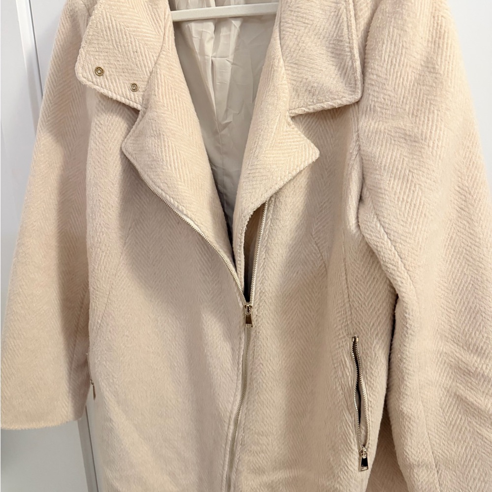 LOFT Women's Light Beige Long Coat